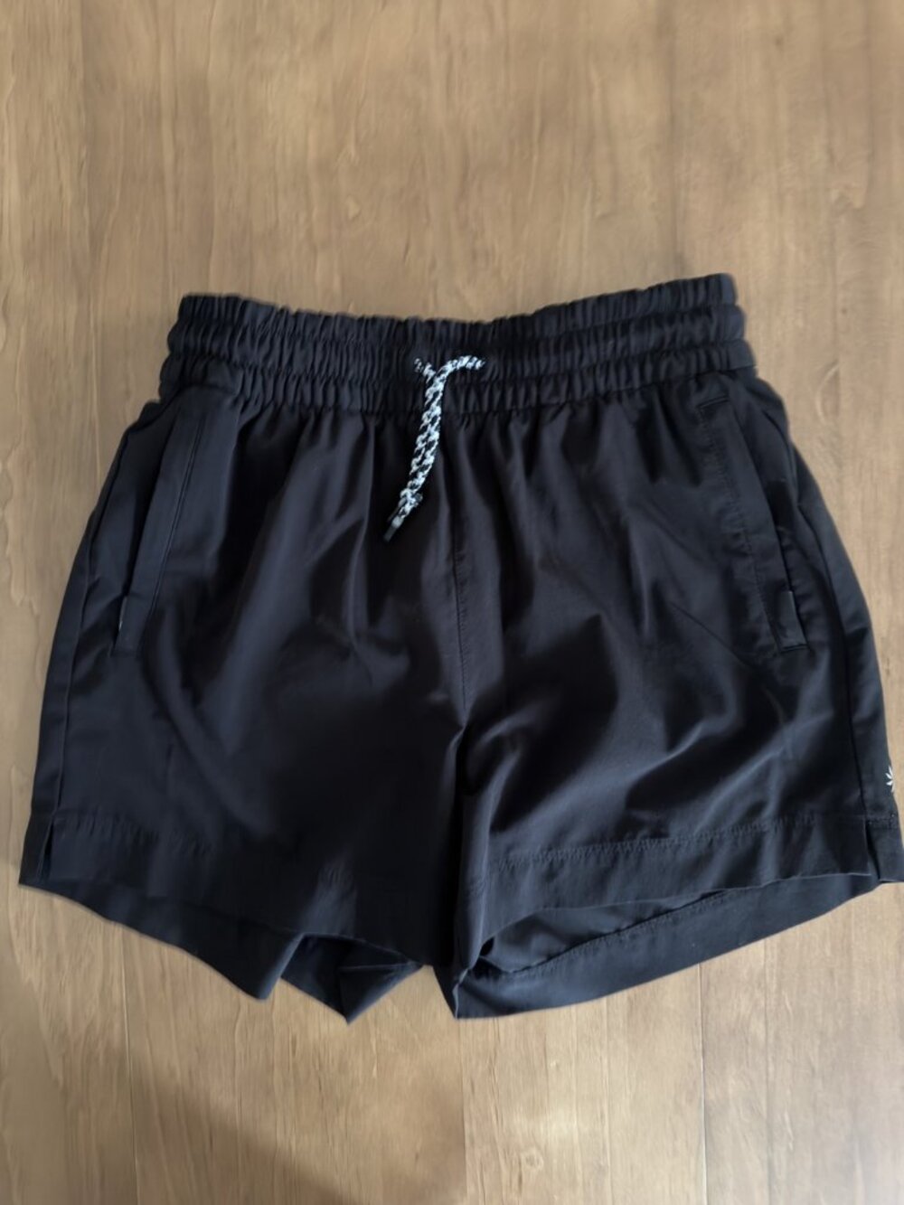 Athleta Girl Black Athletic Shorts Girls L 12 Drawstring Elastic Waist